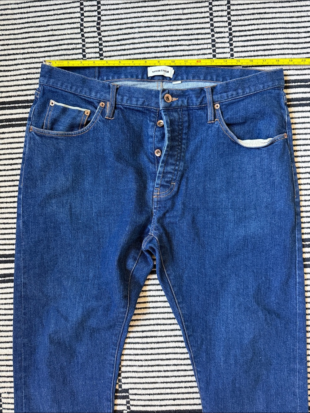 Taylor Stitch Selvedge Men's Dark Blue Slim Straight Jeans